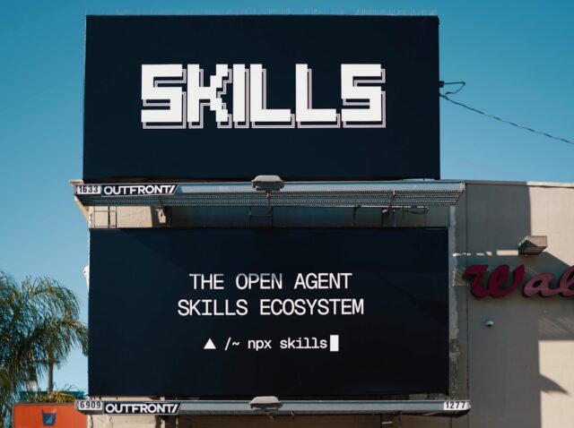 Billboard advertising "skills the open agent skills ecosystem"