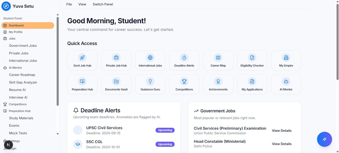 featured-66dfe33905 Student dashboard with quick access and alerts.